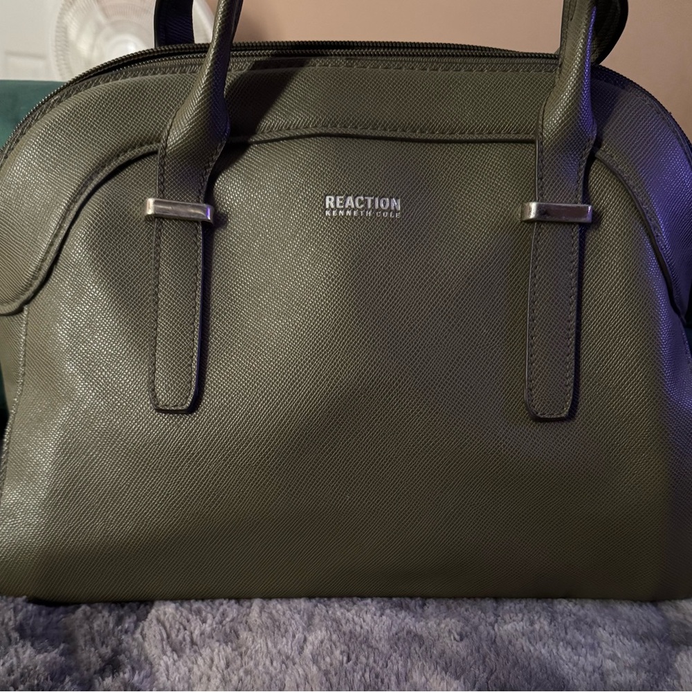 Kenneth Cole Reaction Green Satchel with Structured Design